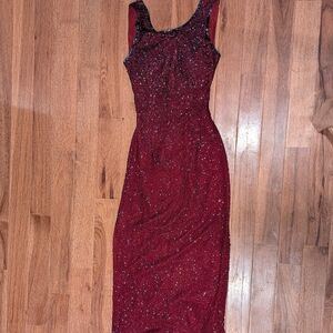 Elegant Red Sleeveless Dress